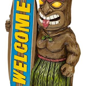 VP Home Tiki Welcome Surfboard & Party Time Solar Powered LED Outdoor Decor Garden Light