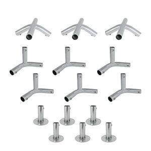 simond store canopy fitting 3 way 6 pc, 4 way 3 pc, footpad 6 pc, 1-3/8 inch diameter high peak connectors for carport frame boat shelter outdoor canopies party tents garage batting cage garden shade