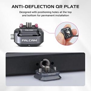 FALCAM F22 Basic Quick Release Plate Kit, Camera Mounting Adapter Convert 1/4" Thread to F22 QR System, 22mm Aluminum Camera Accessory Kit for Filmmaker & Photographer, Fits for Sony Canon DSLR Tripod