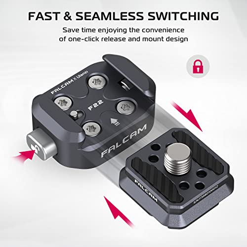 FALCAM F22 Basic Quick Release Plate Kit, Camera Mounting Adapter Convert 1/4" Thread to F22 QR System, 22mm Aluminum Camera Accessory Kit for Filmmaker & Photographer, Fits for Sony Canon DSLR Tripod