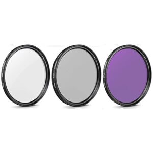 55mm 7PC Filter Set for Sony Alpha a7, Alpha a7 II, Alpha a7 III Camera with 28-70mm Lens, a6600 with 18-135mm Lens - Includes 3 PC Filter Kit (UV-CPL-FLD) and 4PC Close Up Filter Set (+1+2+4+10)