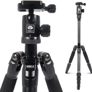 SIRUI Carbon Fiber Travel 5C Tripod 54.3 inches Lightweight Portable Camera Tripod with Ball Head and Arca Swiss Plate Load Capacity Up to 4kg