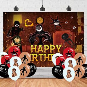 doors figure game birthday party decorations supplies doors gaming theme backdrop photography background banner doors figure party decoration – 5x7 ft