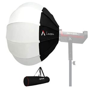 aputure lantern softbox soft light modifier,26inch, quick-setup quick-folding aputure space light upgraded for aputure 300d mark ii 120d 120t 120d mark ii 300x and other bowens mount light