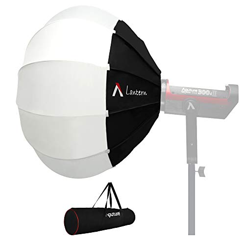 Aputure Lantern Softbox Soft Light Modifier,26inch, Quick-Setup Quick-Folding Aputure Space Light Upgraded for Aputure 300D Mark II 120D 120T 120D Mark II 300X and Other Bowens Mount Light