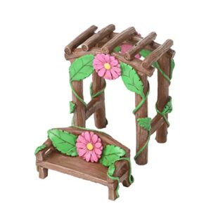 robkea fairy garden, fairy garden miniatures fairy garden accessories bench & arch