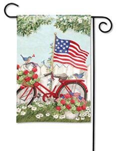 breezeart – patriotic bike decorative garden flag 12×18 inch – premium quality solarsilk – made in the usa by studio-m