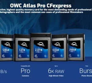 OWC 512GB Atlas Pro High-Performance CFexpress Type B Memory Card, Professional Grade, up to 1500MB/s Write,1700MB/s Read, Capture up to 6K high bitrate Video