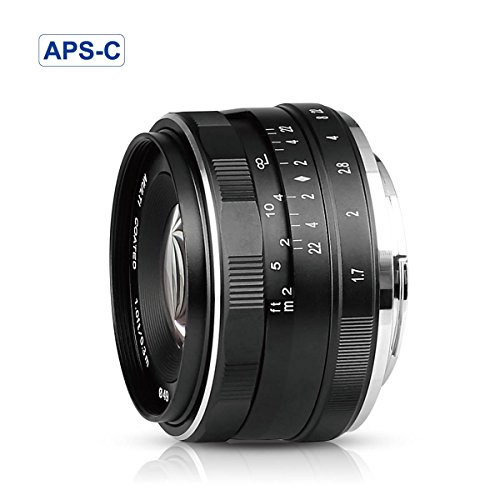 Meike 35mm F1.7 Large Aperture Manual Focus Prime Fixed Lens APS-C Compatible with Sony E-Mount Mirrorless Cameras NEX 3 3N NEX 5R NEX 6 7 A6600 A6400 A5000 A5100 A6000 A6100 A6300 A6500 A3000