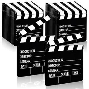movie film clap board halloween party props 7 x 8 inch cardboard movie clapboard movie directors clapper writable cut action scene board movie night centerpiece for movies films photo props (20 pcs)