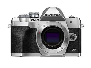 olympus e-m10 mark iv silver micro four thirds system camera 20mp sensor 5-axis image stabilization 4k video wi-fi