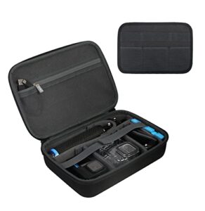jsver hard case for gopro cameras carrying case for gopro hero 11/10/9/8/7/akaso ek7000/akaso brave 4 4k /brave 7 le/brave 8/akaso v50x /insta360 and other action cameras