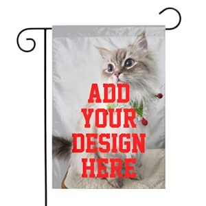 custom garden flag personalized design your favorite text picture photo double sided printed garden flags good wrinkle resistance durable not easy to fade yard flag for courtyard balcony garden etc 12 x 18 in