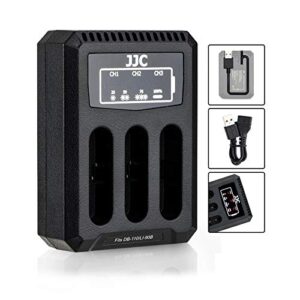 multi battery usb charger for ricoh db-110 olympus li-90b, compatible with ricoh gr iii gr iiix gr3x wg-6 and olympus tough tg-6 tg-5 tg-4 tg-3 tg-2 tg-1 stylus x-z2 ihs sp-100