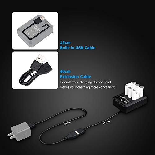 Multi Battery USB Charger for Ricoh DB-110 Olympus LI-90B, Compatible with Ricoh GR III GR IIIx GR3x WG-6 and Olympus Tough TG-6 TG-5 TG-4 TG-3 TG-2 TG-1 Stylus X-Z2 iHS SP-100