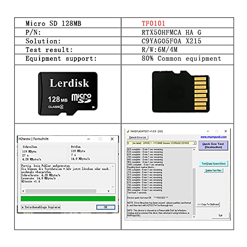 Lerdisk Factory Wholesale 3-Pack Micro SD Card 128MB Class 4 in Bulk Small Capacity 3-Year Warranty Produced by 3C Group Authorized Licencee Special for Small Files Storage or Company Use (NOT GB)