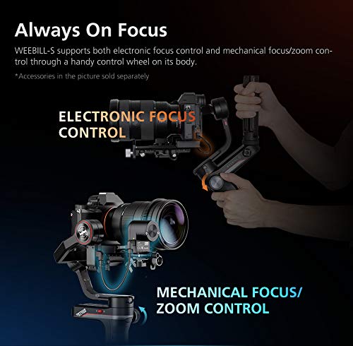 zhi yun Weebill S Gimbal Stabilizer for Mirrorless and DSLR Camera,for Canon 5DIV 5DIII EOS R Sony A7M3 A7R3 A7 III A9 Panasonic S1 GH5s Nikon Z6, 3-Axis Handheld Camera Gimbal