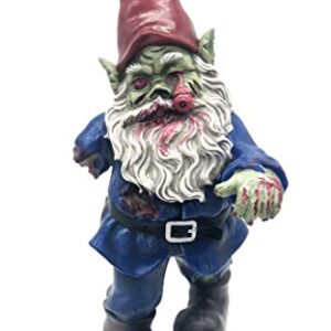 FICITI Zombie Gnome Evil Gnome Scary Gnome Walking Dead Gnome Gnombia Garden Statue, Halloween Decoration - 10 inches