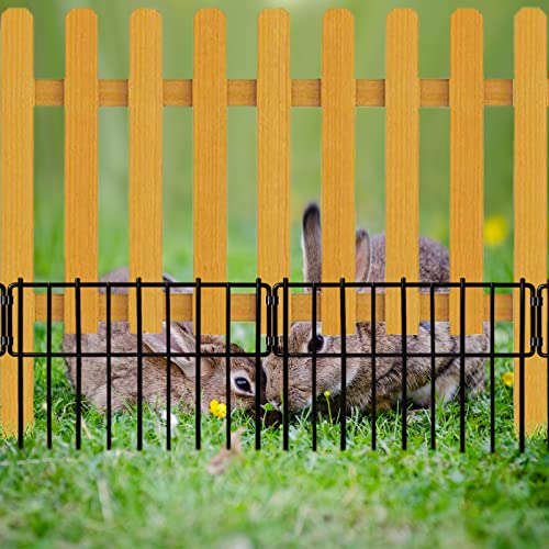 Blingluck Animal Barrier Fence, 10 Pcs Upgrade 1.26 in Gap Decorative Fences No Dig Fence for Rabbits and Dog Ground Defense, Rustproof Metal Wire Garden Fence Border for Garden & Patio Landscaping