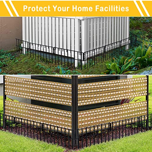 Blingluck Animal Barrier Fence, 10 Pcs Upgrade 1.26 in Gap Decorative Fences No Dig Fence for Rabbits and Dog Ground Defense, Rustproof Metal Wire Garden Fence Border for Garden & Patio Landscaping