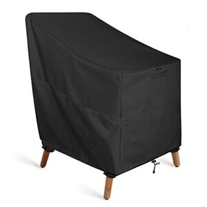 khomo gear ger-1139 outdoor patior furniture chair cover, standard, black