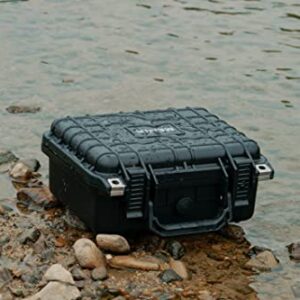 MEIJIA Portable All Weather IP67 Waterproof Protective Case,Hard Camera Case,Dry Case with Customizable Foam,Fit Use Of Drones,Camera,Equipments,10.62 x9.68x4.87inches,Elegant Black