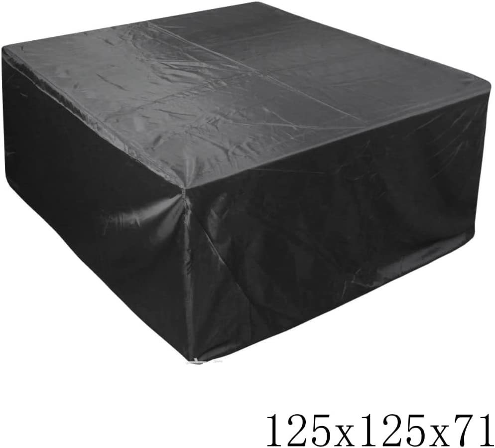 AMSAMOTION Garden Furniture Covers, Garden Table Cover Protective Cover Garden Outdoor Furniture Set Cover Oxford Waterproof, Windproof, Anti-UV 49"x49"x29