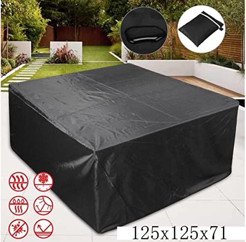 AMSAMOTION Garden Furniture Covers, Garden Table Cover Protective Cover Garden Outdoor Furniture Set Cover Oxford Waterproof, Windproof, Anti-UV 49"x49"x29