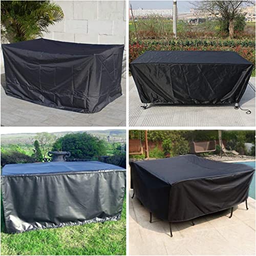 AMSAMOTION Garden Furniture Covers, Garden Table Cover Protective Cover Garden Outdoor Furniture Set Cover Oxford Waterproof, Windproof, Anti-UV 49"x49"x29