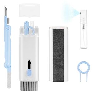 upgrade multifunctional 7 in 1 electronic cleaner kit, mac keyboard cleaner kit, and screen cleaner with cleaning brush, for airpods/ipad/iphone/computer/airpods charging box (blue)