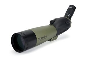 celestron – ultima 80 angled spotting scope – 20-60x zoom eyepiece – multi-coated optics for bird watching, wildlife, scenery and hunting – waterproof and fogproof – includes soft carrying case
