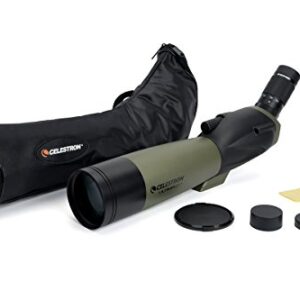 Celestron – Ultima 80 Angled Spotting Scope – 20-60x Zoom Eyepiece – Multi-coated Optics for Bird Watching, Wildlife, Scenery and Hunting – Waterproof and Fogproof – Includes Soft Carrying Case