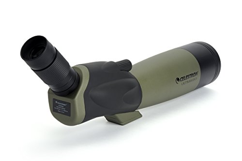 Celestron – Ultima 80 Angled Spotting Scope – 20-60x Zoom Eyepiece – Multi-coated Optics for Bird Watching, Wildlife, Scenery and Hunting – Waterproof and Fogproof – Includes Soft Carrying Case