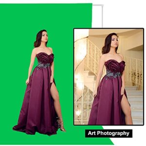 GFCC Green Screen Backdrop - 8FTX10FT Polyester Photo Backdrop for Photoshoot Greenscreen Background for Photography Video Recording Photo Background