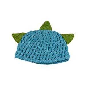 LERORO Newborn Crochet Knitted Outfit Dinosaur Hat/Pants Photography Props Costume Set (0-12 Months)