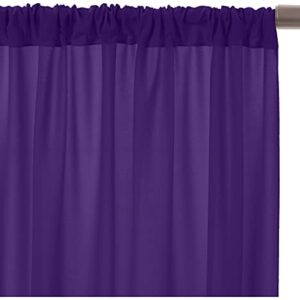 AK TRADING CO. 10 feet x 10 feet Purple Polyester Backdrop Drapes Curtains Panels with Rod Pockets - Wedding Ceremony Party Home Window Decorations (DRAPE-5x10-PURPLE)