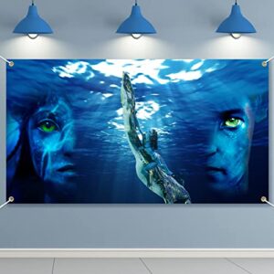 avatar party backdrop banner,avatar party supplies decorations backdrop for birthday party theme party room decor avatar 2 character james neytiri background for photo booth props