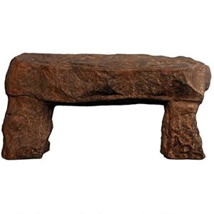 design toscano stonehenge sculptural garden bench, terracotta finish