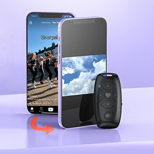Bomilado Shutter Remote Control for iPhone Camera & TikTok Remote, Camera Wireless Remote Control for Android-Can Use to Scroll Videos for TikTok,Turn Pages and Adjust Volume-Compatible with Tablets