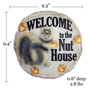 Spoontiques - Garden Décor - Nut House Stepping Stone - Decorative Stone for Garden