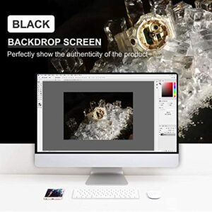 EMART Black Backdrop for Photography, Black Photo Background Screen, Black Sheet with 4 Clips for Photo Video Studio, Photoshoot, Zoom
