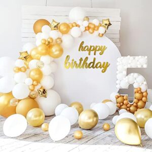 Bxsif White Backdrop Round Cover - 7.2x7.2FT White Round Backdrop with 2PCS Clips Oh Baby Happy Birthday Stickers Photography Background for Wedding Baby Birthday Party Decoration.