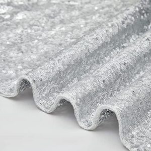 2 Pieces 2FTx8FT Silver Sequin Curtain Wedding Party Backdrop Photography Background Christmas Sequin Panels