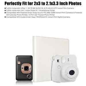 256 Pockets Photo Album for Fujifilm Instax Mini 11 12 9 7+ 40 Evo Liplay 90 8 Instant Camera/Mini Link SP-1 Printer, Photo Album for Polaroid Zink 2x3" Photo/Mint Zip Instant Camera Printer, White