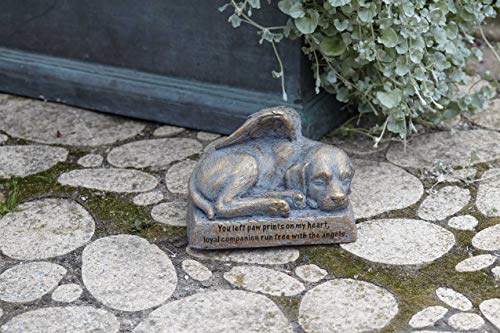 Roman Garden - Dog with Wings Garden Statue, 6H, Garden Collection, Resin and Stone, Decorative, Memorial Gift, Garden Gift, Home Outdoor Decor, Durable, Long Lasting