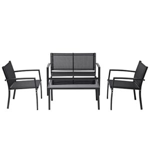 Patio Furniture Set: Patio Outdoor Set, Patio Chair Set of 4, Outdoor Table and Chairs, Patio Chairs, Balcony Furniture
