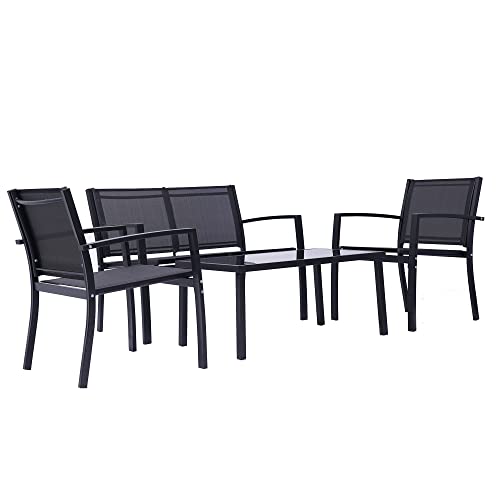 Patio Furniture Set: Patio Outdoor Set, Patio Chair Set of 4, Outdoor Table and Chairs, Patio Chairs, Balcony Furniture