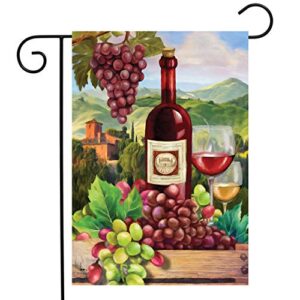 wine country summer garden flag vineyard grapes 12.5″ x 18″ briarwood lane