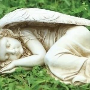 Joseph's Studio by Roman Inc., Sleeping Angel Garden, Garden Collection, Religious Statue, Holy Family, Memorial, Angel, Patron Saint, Garden Décor (5x11x7)