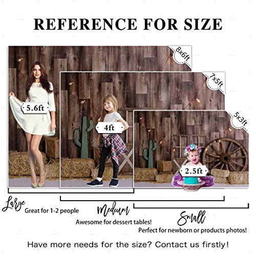 Allenjoy 7x5ft Western Cowboy Backdrop for Portrait Photography Pictures Wild West Wooden House Barn Door Vintage Kids Boy Child Baby Shower Birthday Party Supplies Decorations Background Banner Props